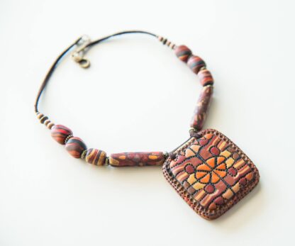 Polymer clay necklace